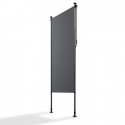 Svislá markýza na balkon 100 x 228-316 cm, UV ochrana, šedá