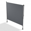 Svislá markýza na balkon 200 x 228-316 cm, UV ochrana, šedá