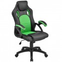 Ergonomická kancelářská židle, černá/zelená, nastavitelná