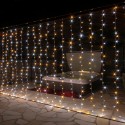 Vánoční světelný závěs 3 x 3 m, 300 LED, teple/studeně bílý