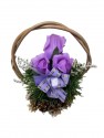 Květinový košík, malé velikosti, fialová