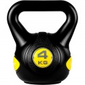 MOVIT Kettlebell činka - 4 kg, černá/žlutá