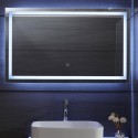 Aquamarin Koupelnové zrcadlo s LED osvětlením, 100 x 60 cm