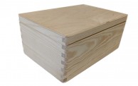 Dřevěná bedýnka s víkem, 30 x 20 x 13,5 cm