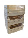 Set dřevěných boxů TRIO, 30 x 21,5 x 40 cm