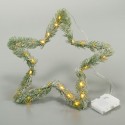 Vánoční dekorace hvězda, 40 cm, 30 LED, teple bílá