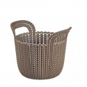 Kulatý košík KNIT, 3L, hnědá