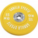 Gorilla Sports Zátěžový kotouč, pogumovaný, 15 KG