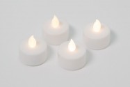 Dekorativní sada 4 čajové svíčky, bílé